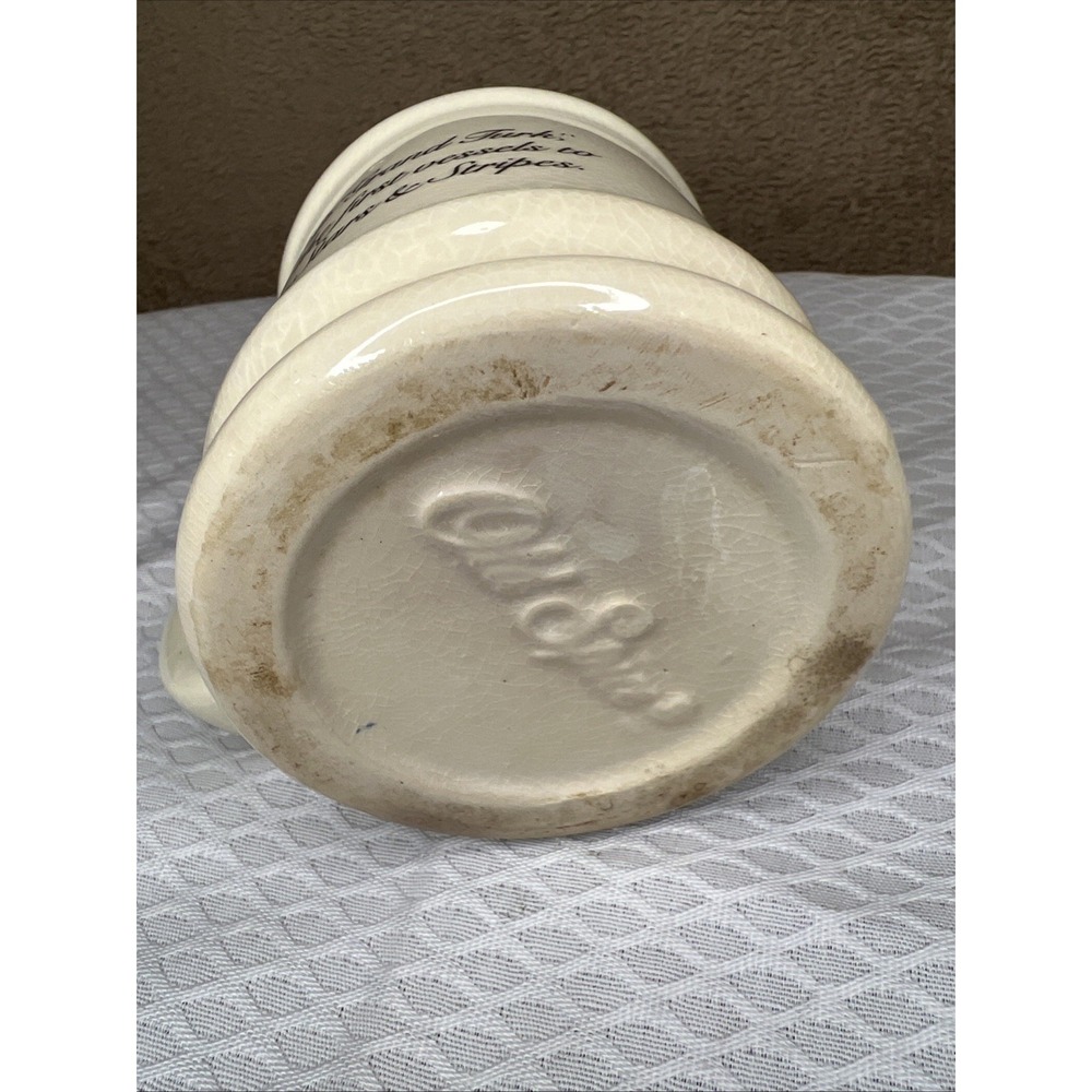 Vintage Old Spice Grand Turk Stars And Stripes Shaving Mug Crazing Ceramic - Picture 6 of 8